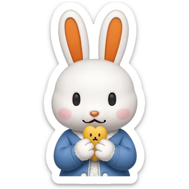 miffy with X for a mouth sticker