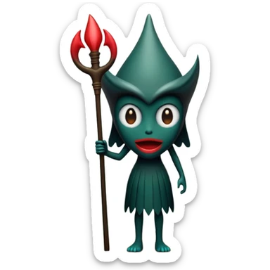 Siren Head emoji standing in a forest sticker