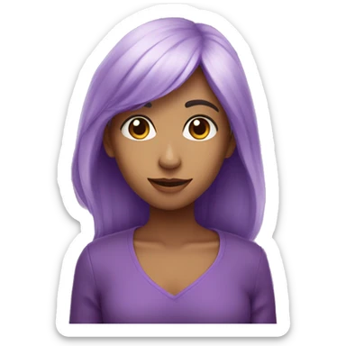 Corazón lila sticker