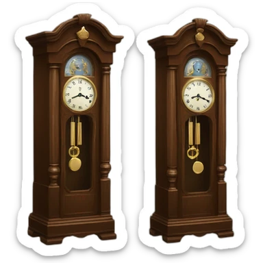 Aggressive grandfather clock sticker