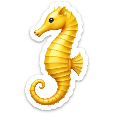 Seahorse all yellow just yellow sticker