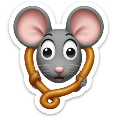 Mouse pretzel  sticker