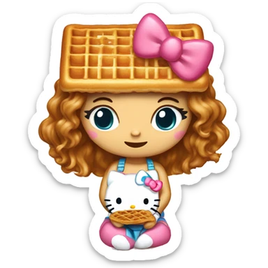 Hellokitty with waffle sticker