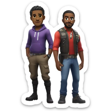 fortnite and marcus browney sticker