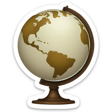 Old pretty globe  sticker