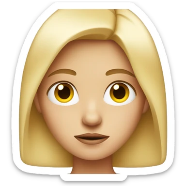Unimpressed blonde girl sticker
