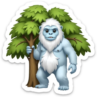 yeti, carrying a big trê sticker