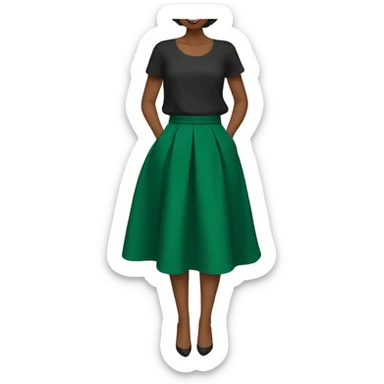 Emerald midi skirt sticker