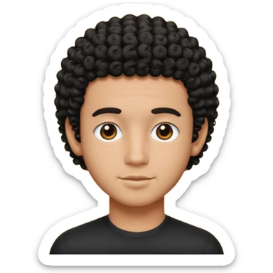 my best friend diego, he's black, square shaped head, regular short curly hair (no afro) , and nicely build posterior sticker