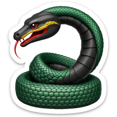 Black cobra with Thai flag in black theme sticker