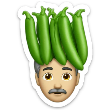 a green bean dictator sticker
