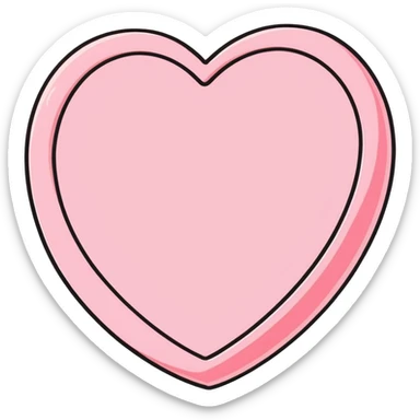 A mini pink heart  sticker