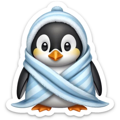 Pinguin mit einer Decke  sticker