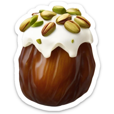 Dates stuffed with goat cheese and pistachios sticker