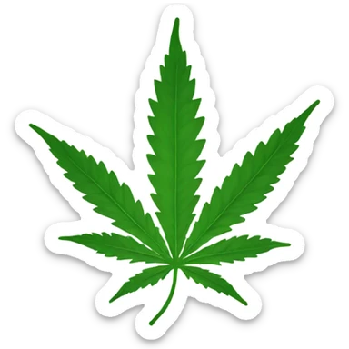 Cannabis leaf sticker