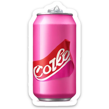 Pink coke with a pink bow rapped around it sticker
