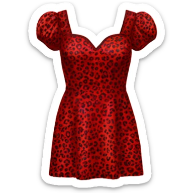 red leopard print mini dress sticker