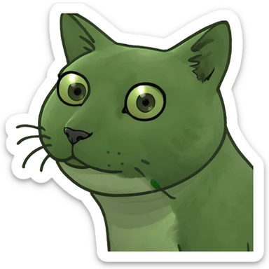 Cat side eye sticker