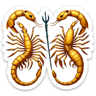 Scorpion and Sagittarius sign sticker