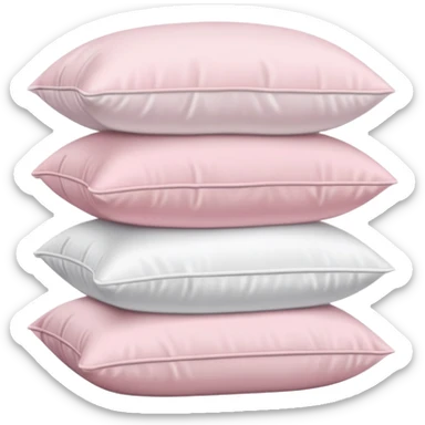 Powder pink and white pillows stack 3 sticker