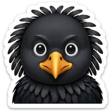 a cute crow sticker