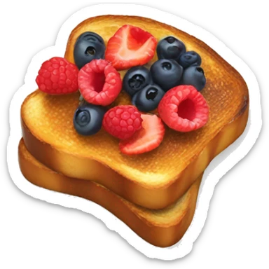 French toast with berries sticker