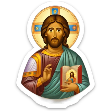 orthodox icon christ pantocrator sticker
