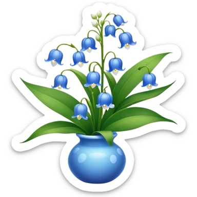 Blue lily of the valley  sticker