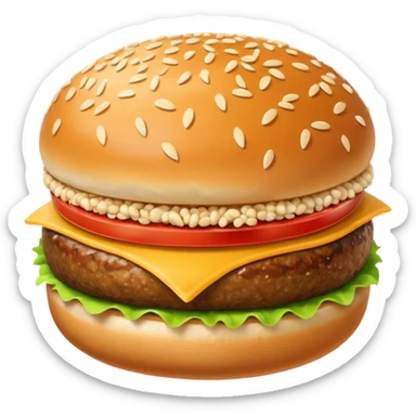 hamburger bun sticker