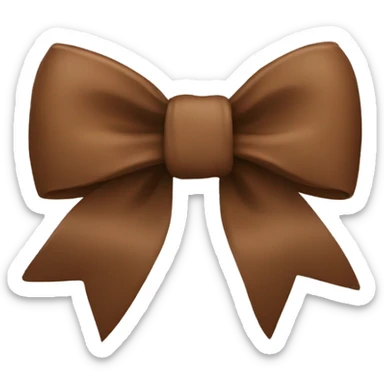 Brown bow sticker