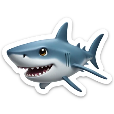 shark greeting people  sticker