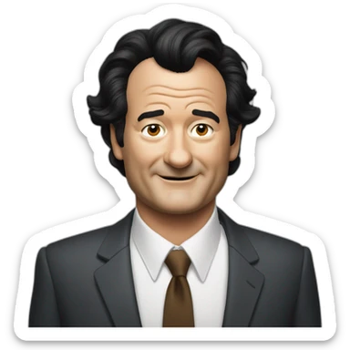 Bill murray black hair sticker