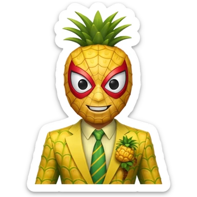 spiderman in pineapple theme sticker