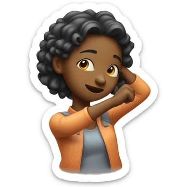 Girl doing the dab  sticker