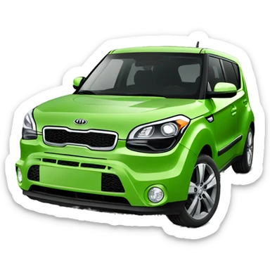 Green Kia Soul sticker