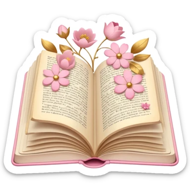 Open book in a girly style sticker