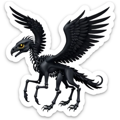 thestral: Winged horses visible only to those who have witnessed death and understand its significance. sticker