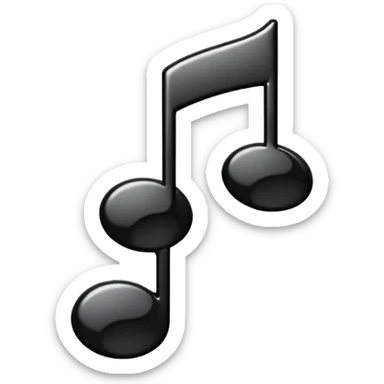 Animated music note bobbing up and down sticker