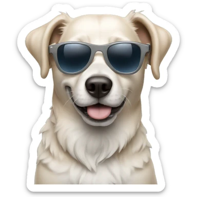 Dog with sunglasses  sticker