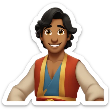 Aladdin saying thank you  sticker