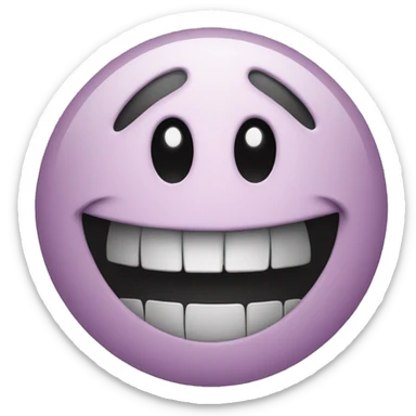 Distorted smiley sticker