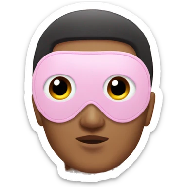 Pink eye mask  sticker