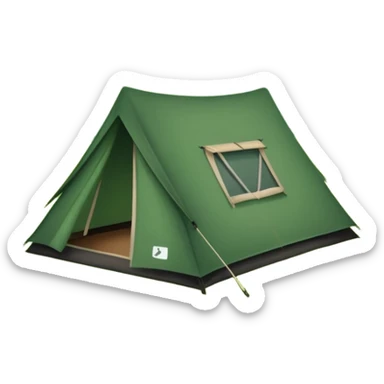 camp tent landscape sticker