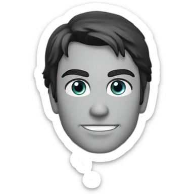 Damon Salvatore with blue eyes sticker