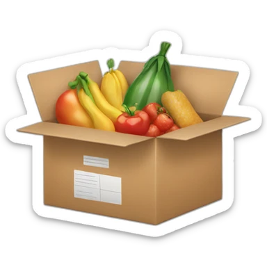 box of groceries sticker
