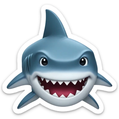 Shark woth a hat sticker