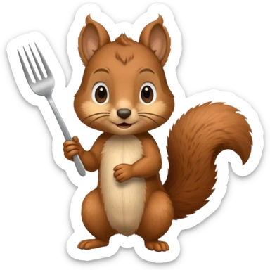 squirrel at a restaurant sticker