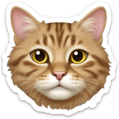 American Bobtail Cat ,Semi-long fur cat,face sticker