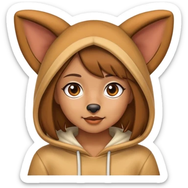 Girl dressed like a dog sticker