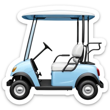 baby blue golf cart sticker